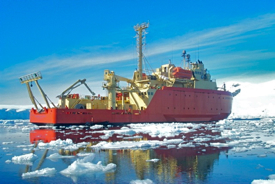 The research vessel Laurence M. Gould.