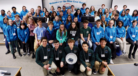 Competitors from the 2020 Blue Crab Bowl relax after spending the day in heated tournament competition focused on the marine sciences.© Aileen Devlin | Virginia Sea Grant.