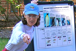 Carol Hopper Brill talks to elementary school students about marine life. Photo Credit: Christopher Petrone VIMS/VASG