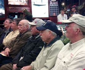 Audience members listen with anticipation to hear the names of 2012's top taggers. Photo by Susanna Musick/VIMS.